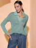 creation L Ajourpullover in mint-sesam