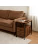 relaxdays Beistelltisch in Braun/ Schwarz - (B)36 x (H)61 x (T)60 cm