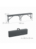 relaxdays 2 x Bierbank in Grau - (B)180 x (H)43 x (T)25 cm