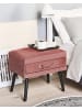 Beliani Nachttisch EUROSTAR in Rosa/Schwarz - (W) 50 x (H) 46 x (L) 35 cm