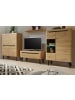 Furn.Design Wohnwand 4-teilig Eiche Artisan, schwarz 344 cm, Schrankwand skandinavisch
