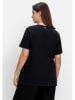 sheego Shirt in schwarz bedruckt