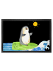 Mr. & Mrs. Panda Fußmatte Pinguin Surfer ohne Spruch in Schwarz
