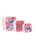 COFI 1453 Lilo & Stitch Lunchset 3-in-1 Snackbox Lunchpaket Butterbrotbox in Pink