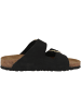 Birkenstock Pantolette Arizona Big Buckle Nubukleder schmal in schwarz