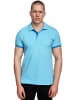 Rusty Neal Kontrast Polo Pique Shirt Regular Fit in Aqua / Blau