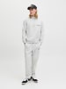 Jack & Jones Sweatshirt mit halbem Reißverschluss in White Melange