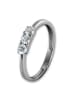 GoldDream 333 Weißgold - 8 Karat Damen Ringe 3er Zirkonia Fingerring  56 (17,8)