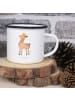 Mr. & Mrs. Panda XL Emaille Tasse Lama König ohne Spruch in Weiß