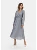 Usha Damen Maxikleid Mit Allover-Print in Blau
