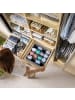relaxdays 4 x Unterwäsche Organizer in Grau - (B)29 x (H)9 x (T)29 cm