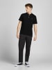 Jack & Jones Polo T-Shirt Pique Kurzarm Basic Hemd JJEPAULOS in Schwarz-2