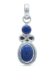 mantraroma 925er Silber - Ketten (L) 10 x (B) 31 mm mit Lapis Lazuli