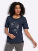 Sieh an! Rundhals-Shirt in marine-grau