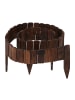 relaxdays Beeteinfassung in Dunkelbraun - (B)200 x (H)10 cm