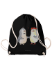 Mr. & Mrs. Panda Stofftasche Pinguin Heirat ohne Spruch in Schwarz