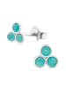 Alexander York Ohrstecker GEO-OPAL mint in 925 Sterling Silber, 2-tlg. in silver