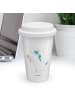 Mr. & Mrs. Panda ToGo Kaffeebecher Einhorn Blume ohne Spruch in Weiß