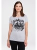 Logoshirt T-Shirt Harry Potter - Hogwarts Schloss in grau-meliert