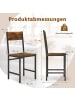 COSTWAY 2er Set Esszimmerstühle in Braun