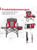COSTWAY Campingstuhl mit Seitentisch in Rot