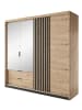 Feldmann-Wohnen Kleiderschrank Tally Artisan Eiche / anthrazit 220cm / 60 cm / 210 cm