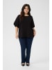 KAFFE curve Kurzarm-Bluse KCgabbi Regular fit in Black Deep