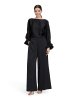 Vera Mont Satin-Bluse mit Fledermausärmeln in Schwarz