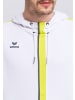 erima Squad Kapuzensweat in weiss/slate grey/bio lime