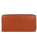 mano Donna Giulia Geldbörse Leder 20 cm cognac