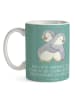 Mr. & Mrs. Panda Geschenktasse 7. Hochzeitstag Kupferhochzeit mi... in Meeresbrise