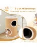COSTWAY Katzenbaum Kratztonne Ø 36 cm 59,5 cm hoch in Braun