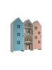 58 aufm Kessel REGALSCHRANK Set Kania 173x37x171 MDF Weiß /Bunt
