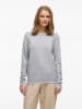 Vila Strickpullover in Light Grey Melange