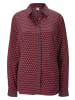 Heine Druckbluse in dunkelbeere-sand