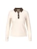 MARC CAIN Unifarbenes Poloshirt mit Leodetails in Weiß