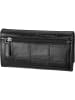 Bugatti Geldbörse Nevio Ladies Long Wallet With Flap in Schwarz