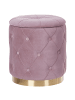 Beliani 2er-Set Pouf PUEBLO in Rosa/Gold