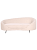 Beliani 3-Sitzer Sofa SAVAR in Beige/Schwarz - (W) 183 x (H) 69 x (L) 84 cm