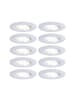 paulmann LED Einbaustrahler 10er Set Calla rund, dimmbar, schwenkbar in Weiß matt-Ø: 90m
