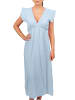 Reichstadt Damen Relaxed Fit Sommerkleid Musselin in Baby Blue