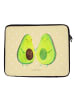 Mr. & Mrs. Panda Laptop Tasche Avocado Pärchen ohne Spruch in Gelb Pastell