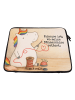 Mr. & Mrs. Panda Notebook Tasche Einhorn Näherin Design mit Spruch in Weiß