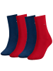 Tommy Hilfiger Socken 4er Pack in Rot