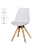 KADIMA DESIGN 2er Set Retro Esszimmerstuhl LIMA weiß in Weiß