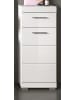 Inn.Furn Badkommode weiß Hochglanz 37 x 88 cm, Badschrank mit Vollauszug