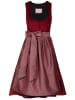 Edelnice Midi Dirndl Luise Samt Rot in bordeaux
