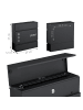relaxdays Briefkasten in Schwarz - (B)37 x (H)37 x (T)12 cm