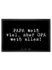 Mr. & Mrs. Panda Matte PAPA weiß viel, aber... mit Spruch in Schwarz