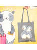 Mr. & Mrs. Panda Tasche Pinguine Kuscheln ohne Spruch in Light Grey